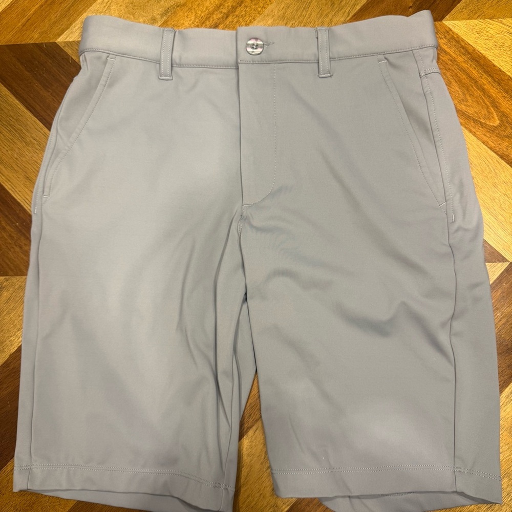 Graham Luxe Classic Men's Light Gray Flat Front Shorts